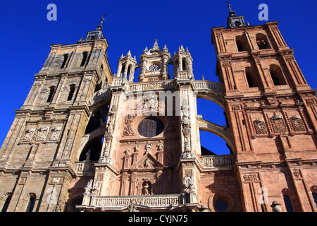 Details zu den berühmten katholische Kathedrale in Astorga, Spanien Stockfoto