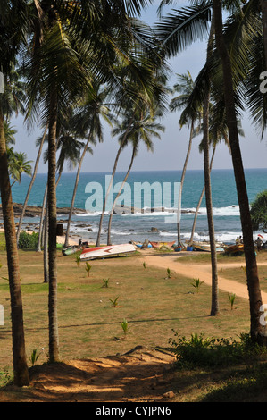 Strand im Amanwella Resort in der Nähe von Tangalle im Süden Sri Lankas. Stockfoto