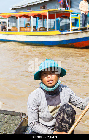 Landschaft in der schwimmenden Dorf Chong Khneas in der Nähe von Siem Reap, Kambodscha Stockfoto