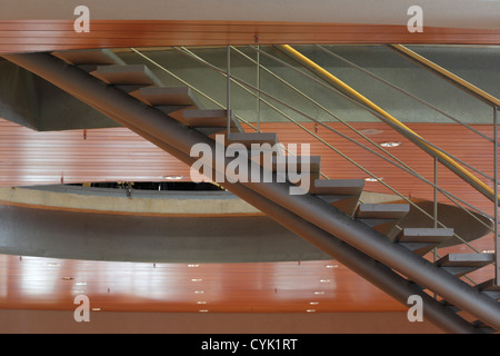 TU Delft Bibliothek, Delft, Niederlande. Architekt: Mecanoo Architecten, 1997. Stockfoto