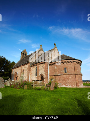 Die Kirche St. Maria und St. David, Kilpeck, Herefordshire, England, Vereinigtes Königreich Stockfoto