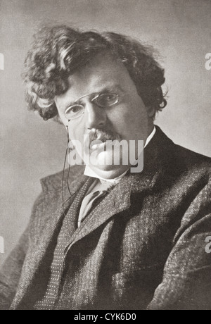 Gilbert Keith Chesterton, 1874 – 1936. Englischer Schriftsteller. Stockfoto