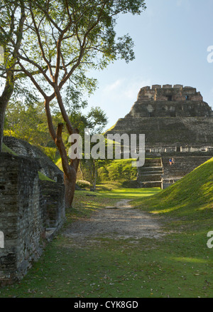 El Castillo Pyramide, antike Stätte Xunantunich, Cayo District, Belize Stockfoto