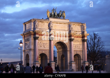 Der Arc de Triomphe du Carrousel. Stockfoto