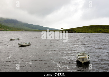 Boote am Loch Fada, Isle Of Skye, Schottland Stockfoto