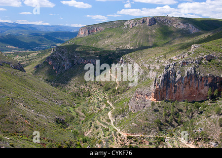 Sierra de Seguras in der Nähe von Molinicos, Albacete, Kastilien-La Mancha, Spanien Stockfoto