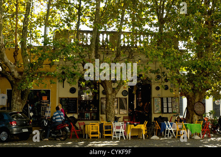 Uruguay. Colonia del Sacramento. Restaurant El Apotheke im Barrio Historico. Stockfoto