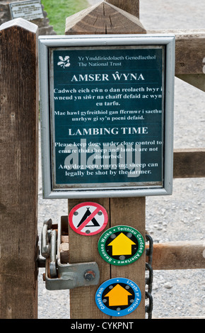Wales, Gower Halbinsel, Rhossili, zweisprachig Englisch anmelden und Welsch Stockfoto