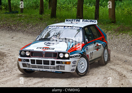 1992 Lancia Delta HF Integrale Evo mit Fahrer Justin Law auf die 2011 Goodwood Festival of Speed, Sussex, UK. Stockfoto