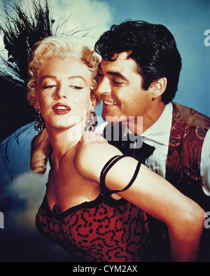 Marilyn Monroe; Robert Mitchum Fluss keine Rückkehr 1954 Direktor: Otto Preminger Stockfoto