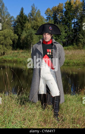 Napoleon Bonaparte posieren für ein Porträt in Borodino, Russland Stockfoto