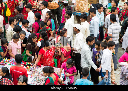 Teej Festival 2012 feierte am Durbar Square in Kathmandu, Nepal Stockfoto