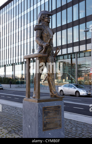 Admiral William braun Gründer der argentinischen Marine Statue Sir John Rogerson Kai Dublin Irland Stockfoto