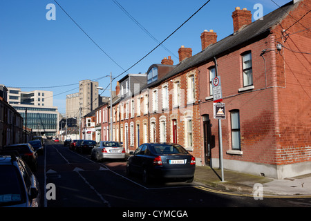 Reihenhäuser auf Gordon Street in Dublin Irland Stockfoto