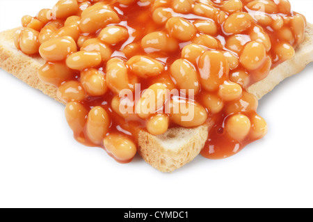 Gebackene Bohnen auf Toast - John Gollop Stockfoto