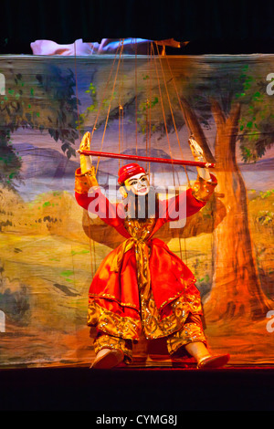 PUPPENSPIEL ist eine uralte Kunst, die das MANDALAY-Marionetten-THEATER lebendig - zu halten, MANDALAY, MYANMAR Stockfoto