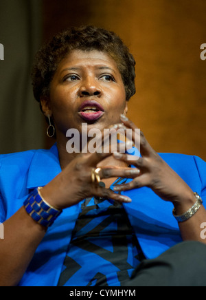 Autorin und Journalistin Gwen Ifill spricht bei einem Texas Tribune-Event an der University of Texas at Austin Mitte September. Stockfoto