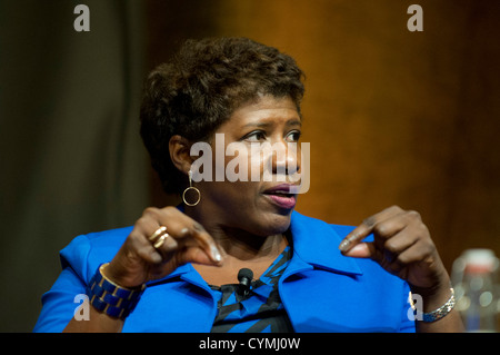 Autorin und Journalistin Gwen Ifill spricht bei einem Texas Tribune-Event an der University of Texas at Austin Mitte September. Stockfoto