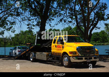 Lodi, landeinwärts von San Francisco, einer kleinen Stadt in einem Weinbaugebiet. Eine Bergung im Lodi Seen Park. Stockfoto