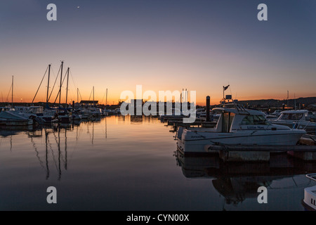 Burry Posr Hafen bei Sonnenuntergang Stockfoto