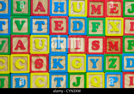 Das Wort Autismus hergestellt aus Klötzchen alphabet Stockfoto