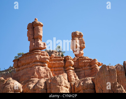 Cliff Erosion am Rande des Bryce Canyon. Stockfoto