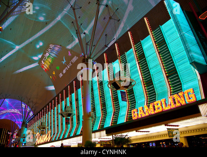 Helle Lichter in der Fremont Street, Las Vegas Stockfoto