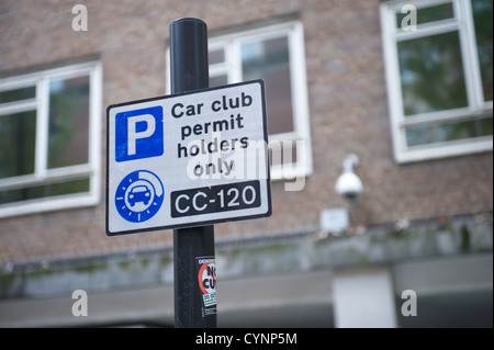 Vereine-Parkplatz in central London, England, UK Stockfoto