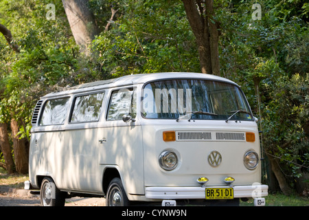 Volkswagen Vw Kombi Wohnmobil, berühmte; y verwendet von Surfern und Reisende in Australien Stockfoto