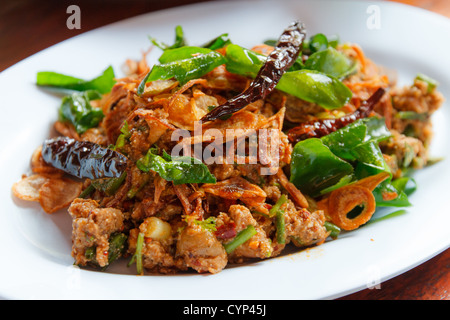 Larb, Hackfleisch Ente mit würzigen Geschmack, thailändisches Essen Stockfoto