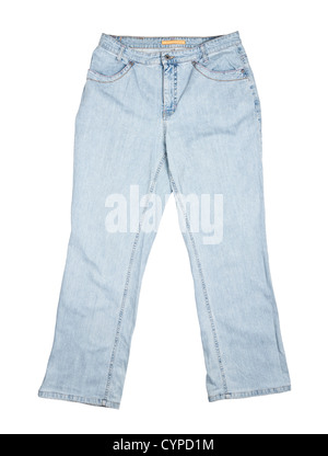 Jeans Hose isoliert auf weiss. Stockfoto