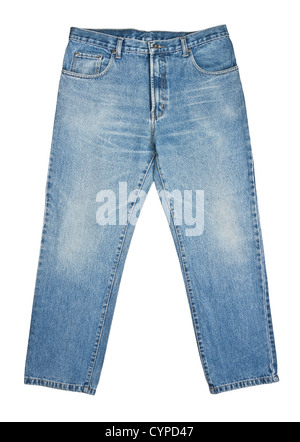 Jeans Hose isoliert auf weiss. Stockfoto