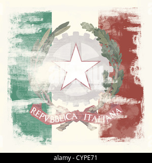 Nationale Flagge von Italien im Grunge-Stil erstellt Stockfoto