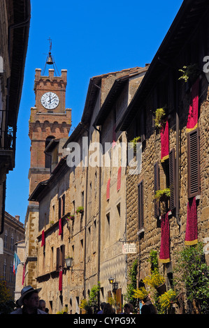 Pienza, Val d ' Orcia, Orcia-Tals, UNESCO-Weltkulturerbe, Provinz Siena, Toskana, Italien. Stockfoto