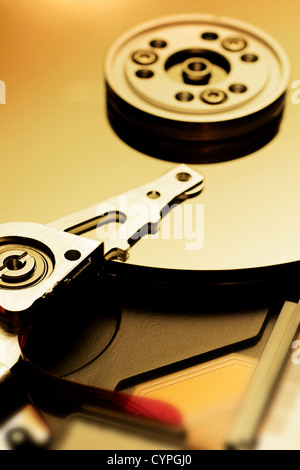 Innenseite des einen Computer Festplatte innen de un Disco Duro de ordenador Stockfoto