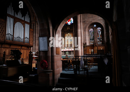 Memorial Fenster, All Saints Church, Glasgow, nach Sec Lt Charles Peck, sechste Royal Scots Fusiliers, bei Loos, 1. Weltkrieg starb. Stockfoto