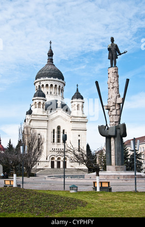 Avram Iancu Quadrat in Cluj-Napoca, Rumänien Stockfoto