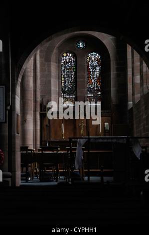 Memorial Fenster, All Saints Church, Glasgow, nach Sec Lt Charles Peck, sechste Royal Scots Fusiliers, bei Loos, 1. Weltkrieg starb. Stockfoto