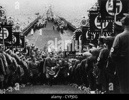 Adolf Hitler besucht Buckeberg Erntedankfest, Deutschland, 1. Oktober 1934 Stockfoto