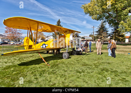 N3N-3 WW2 Marine Corps Trainer. Stockfoto