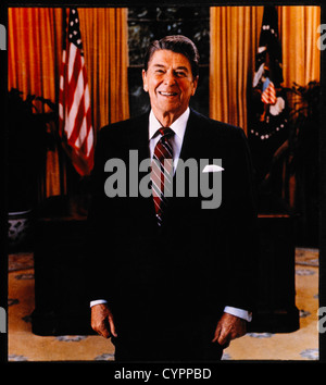 Ronald Reagan (1911-2004), 40. Präsident der Vereinigten Staaten, Portrait, 1981 Stockfoto