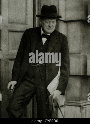 Winston Churchill (1874-1965), britischer Staatsmann, Soldat & Autor, Premierminister von Großbritannien 1940-45 & 1951-55, Porträt Stockfoto