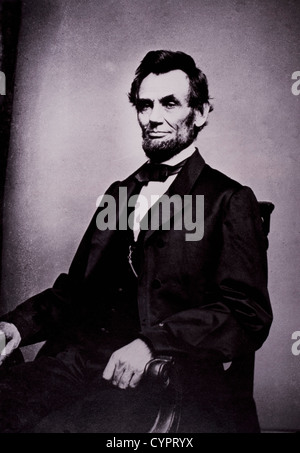 Abraham Lincoln (1809-1865), 16. Präsident der Vereinigten Staaten, 1861-65, Fotografie von Mathew Brady, 1864 Stockfoto