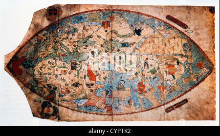 Karte der Welt von Paolo Toscanelli, Illustration, ca. 1457 Stockfoto