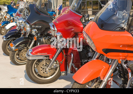 Harley Davidson Museum Parkplatz Milwaukee, Wisconsin. Stockfoto