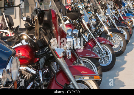 Harley Davidson Museum Parkplatz Milwaukee, Wisconsin. Stockfoto