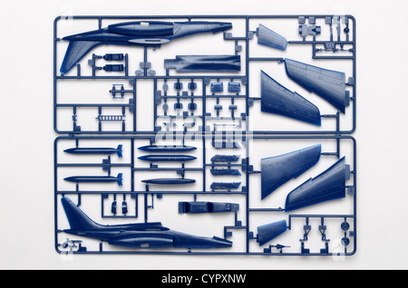 Fujimi 1/72 Skala Alpha Jet Injektion geformt Polystyrol Kunststoff Modell Flugzeug Kit Konstruktionsteile auf Angüsse Stockfoto