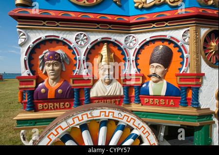 Vintage Antik alte Zirkuswagen bei der jährlichen großen Zirkus-Parade, Milwaukee, Wisconsin. Stockfoto