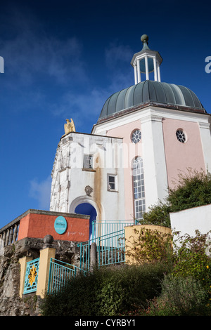 Das Pantheon an Portmeirion Dorf, Gwynedd, Wales Stockfoto