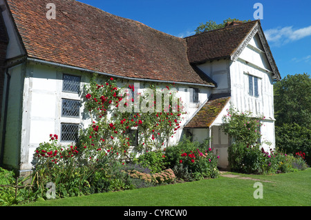 Sommer an der unteren Brockhampton Manor, Worcestershire, England, UK Stockfoto